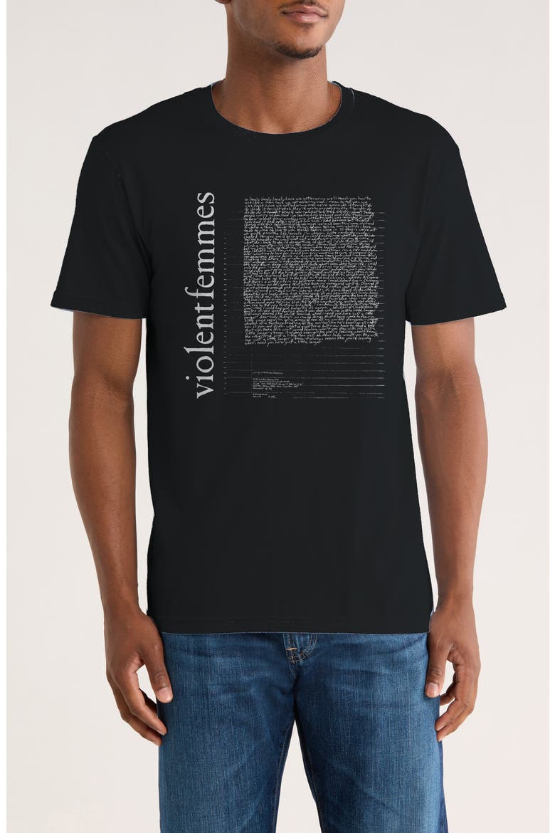 Violent Femmes Tour Lyrics Graphic T-Shirt, Main, color, BLACK