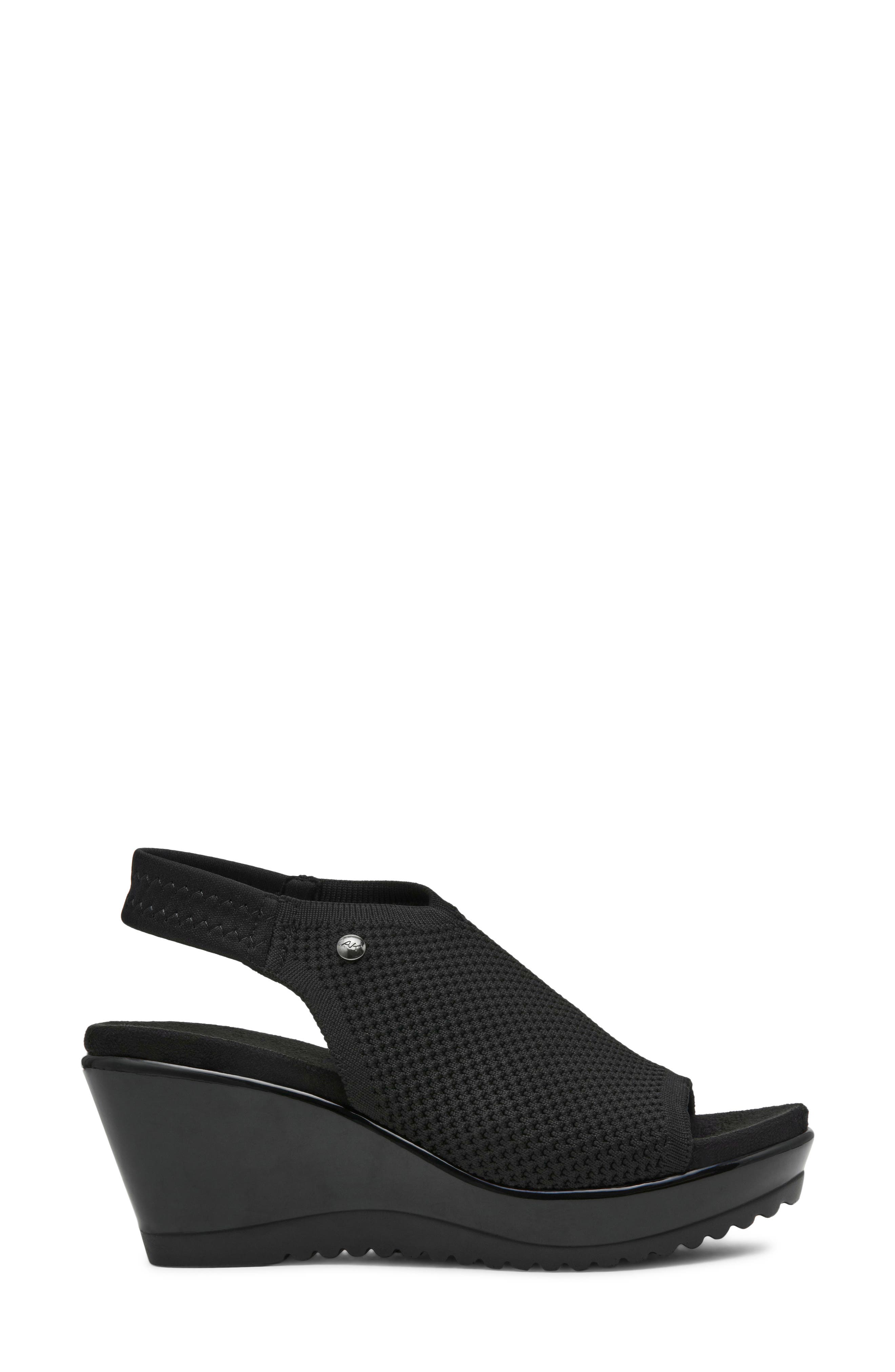 Ronnah Wedge Sandal, Alternate, color, BLACK-SBLK