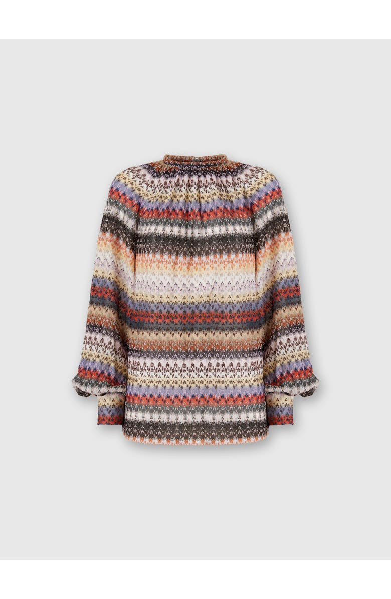 Missoni Long Sleeve Blouse In Lace, Alternate, color, Red 
Blue