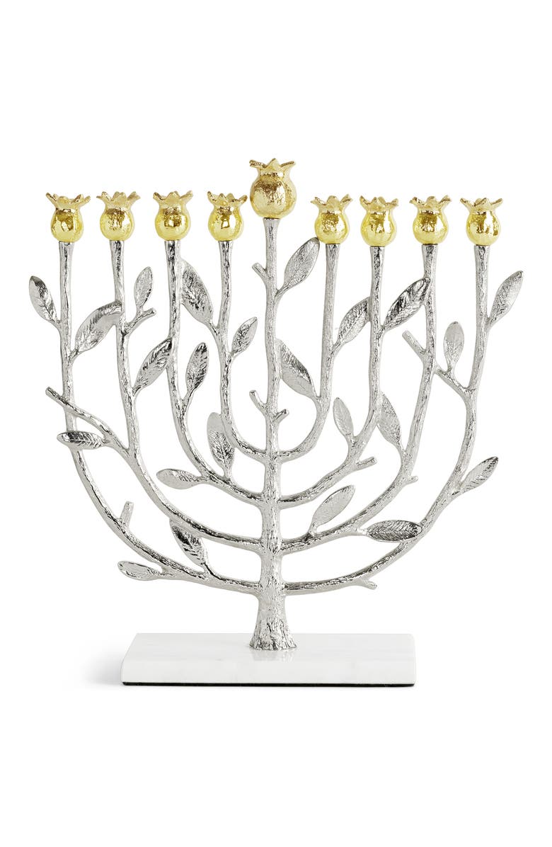 Michael Aram Pomegranate Menorah, Alternate, color, Gold/ Silver