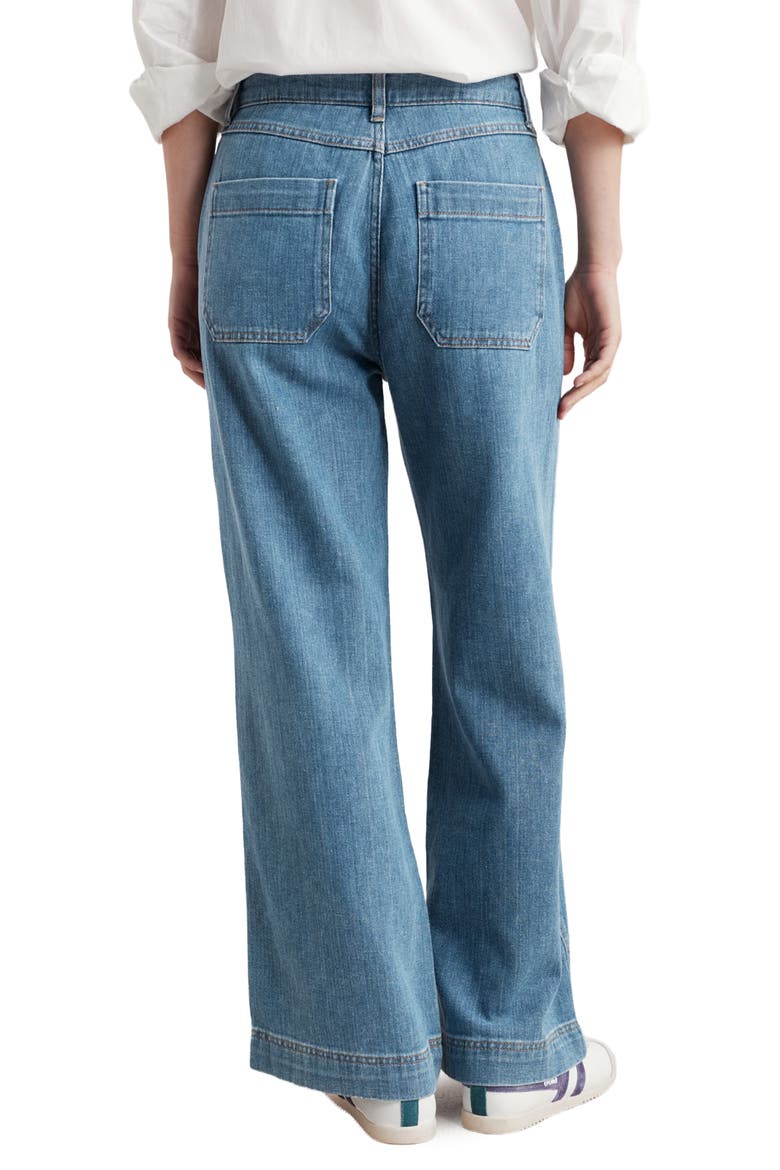 Sennen Cove High Waist Wide Leg Jeans, Alternate, color, MID WASH GRAIN