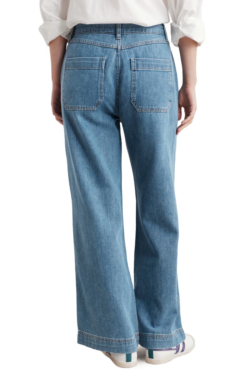 Seasalt Cornwall Sennen Cove High Waist Wide Leg Jeans, Alternate, color, 