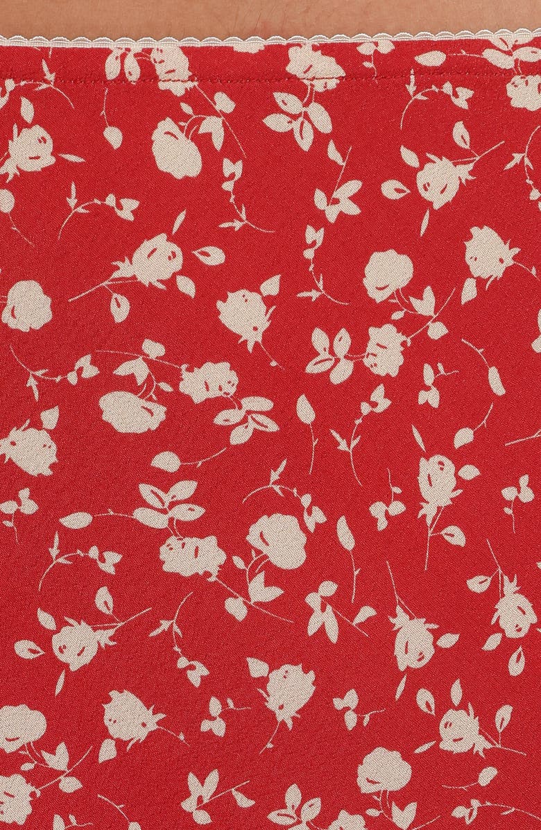 Petal & Pup Zoella Floral Smocked Peplum Top, Alternate, color, Red Floral