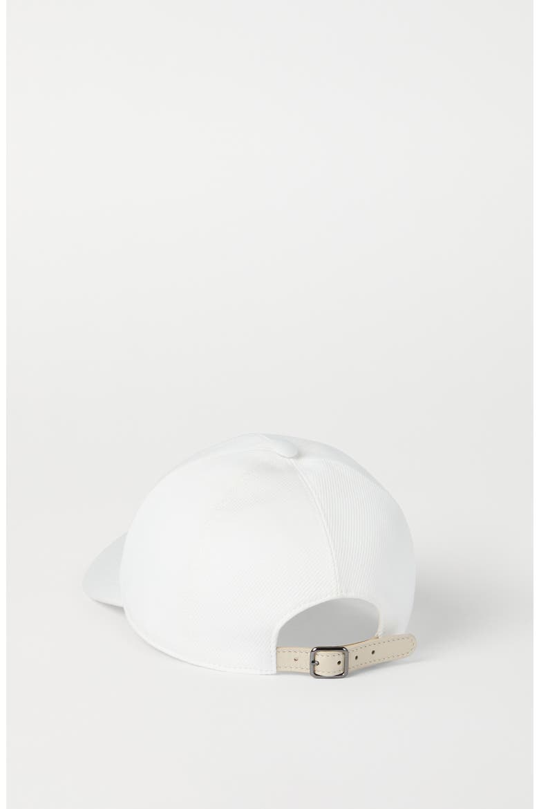 Baseball Cap with monili, Alternate, color, White
