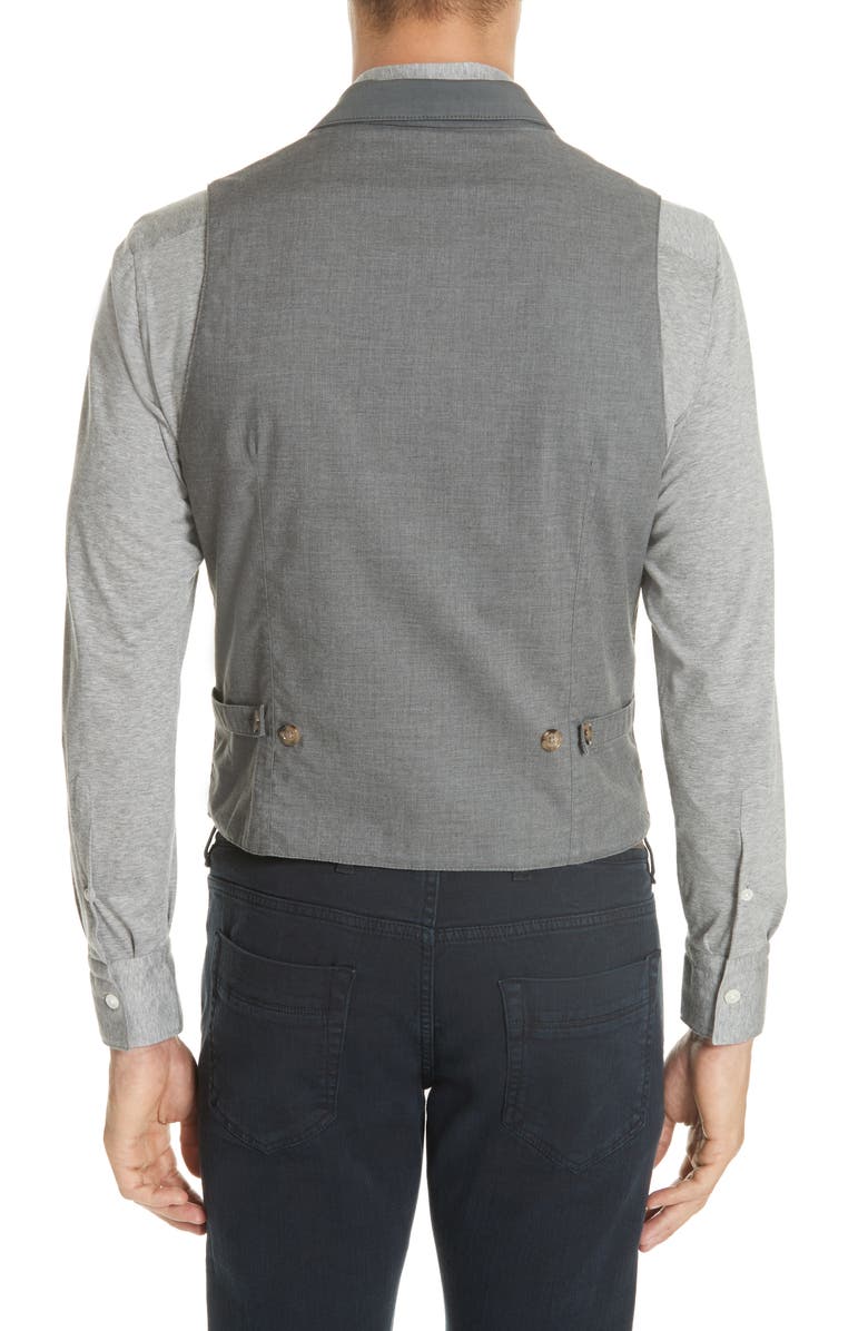 Eleventy Slim Fit Stretch Cotton Twill Vest, Alternate, color,