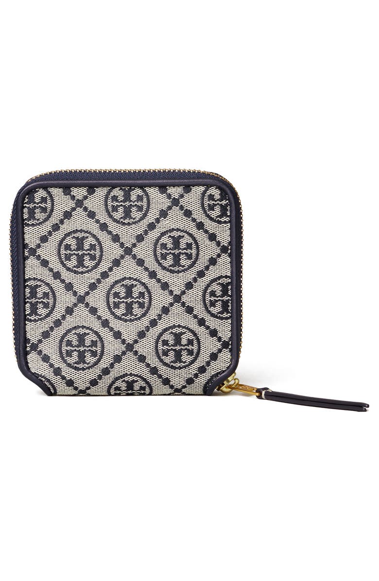 Tory Burch T Monogram Jacquard Bifold Wallet, Alternate, color, Tory Navy