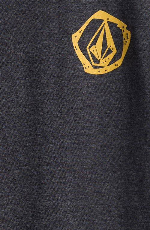 Volcom Kids' Wavy Cotton Blend Graphic T-shirt In Black