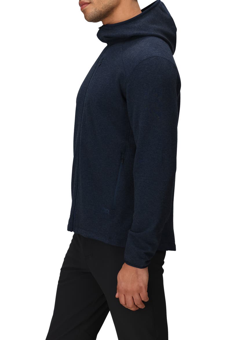 Crescent Fleece Hooded Jacket, Alternate, color, DARK NAVY