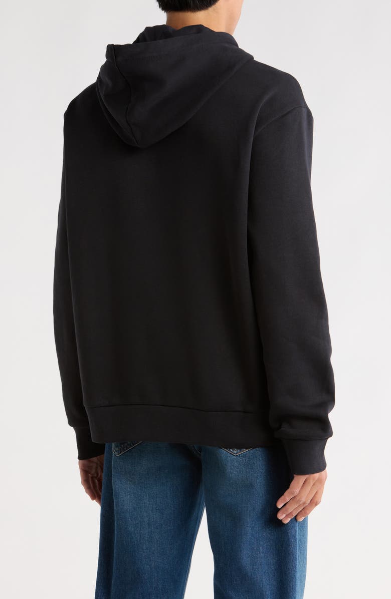 Calvin Klein Tonal Logo Hoodie, Alternate, color, Black Beauty