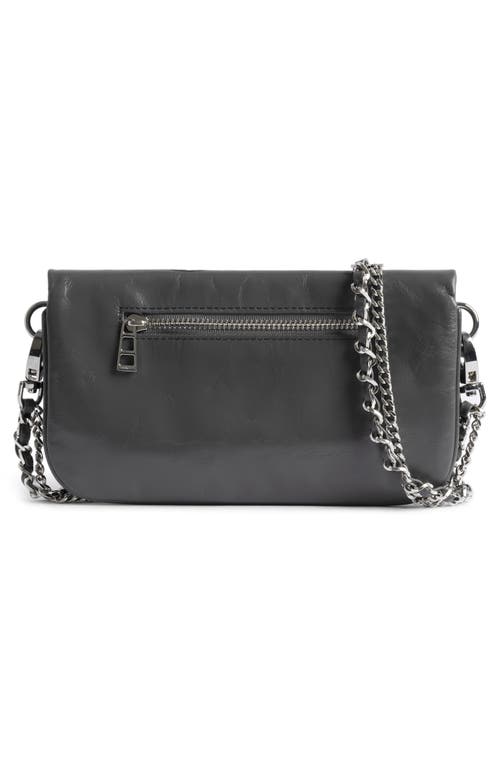 Zadig & Voltaire Nano Rock Humberto Clutch In Gray