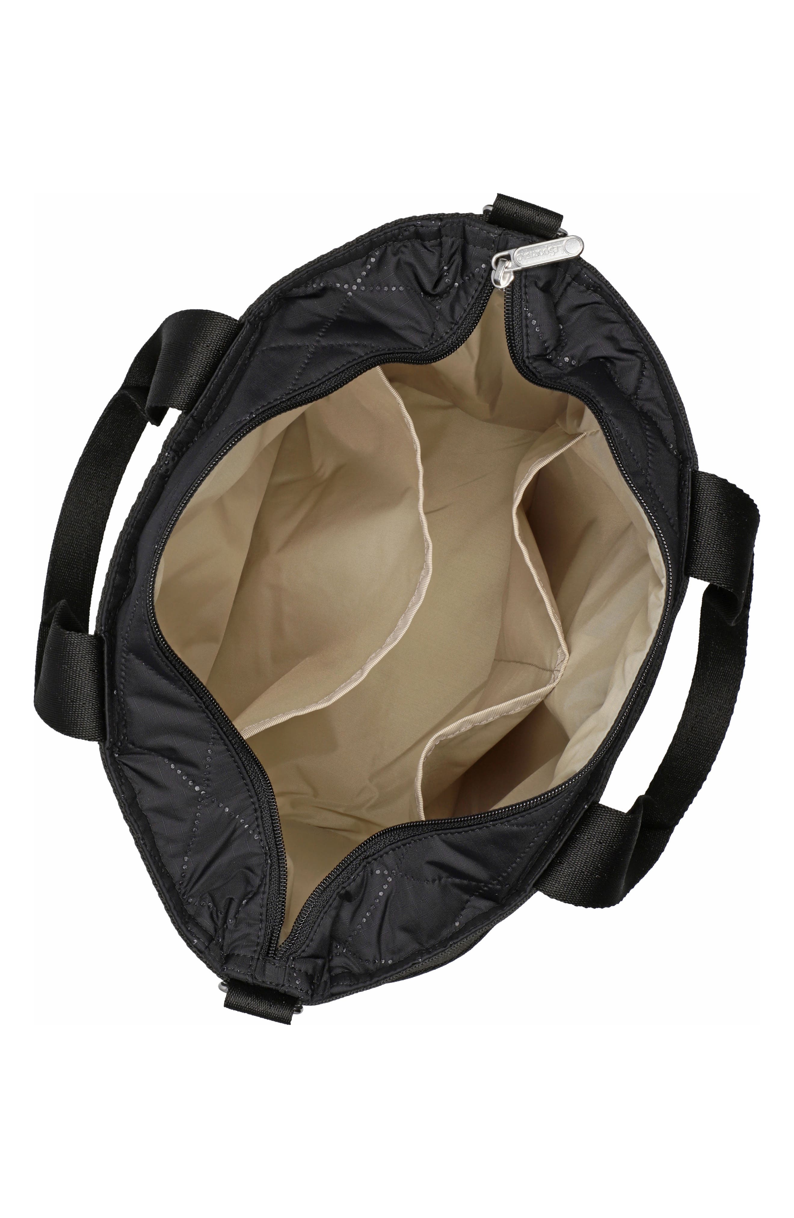 LeSportsac Bucket Tote Bag, Alternate, color, Black Cross Deboss