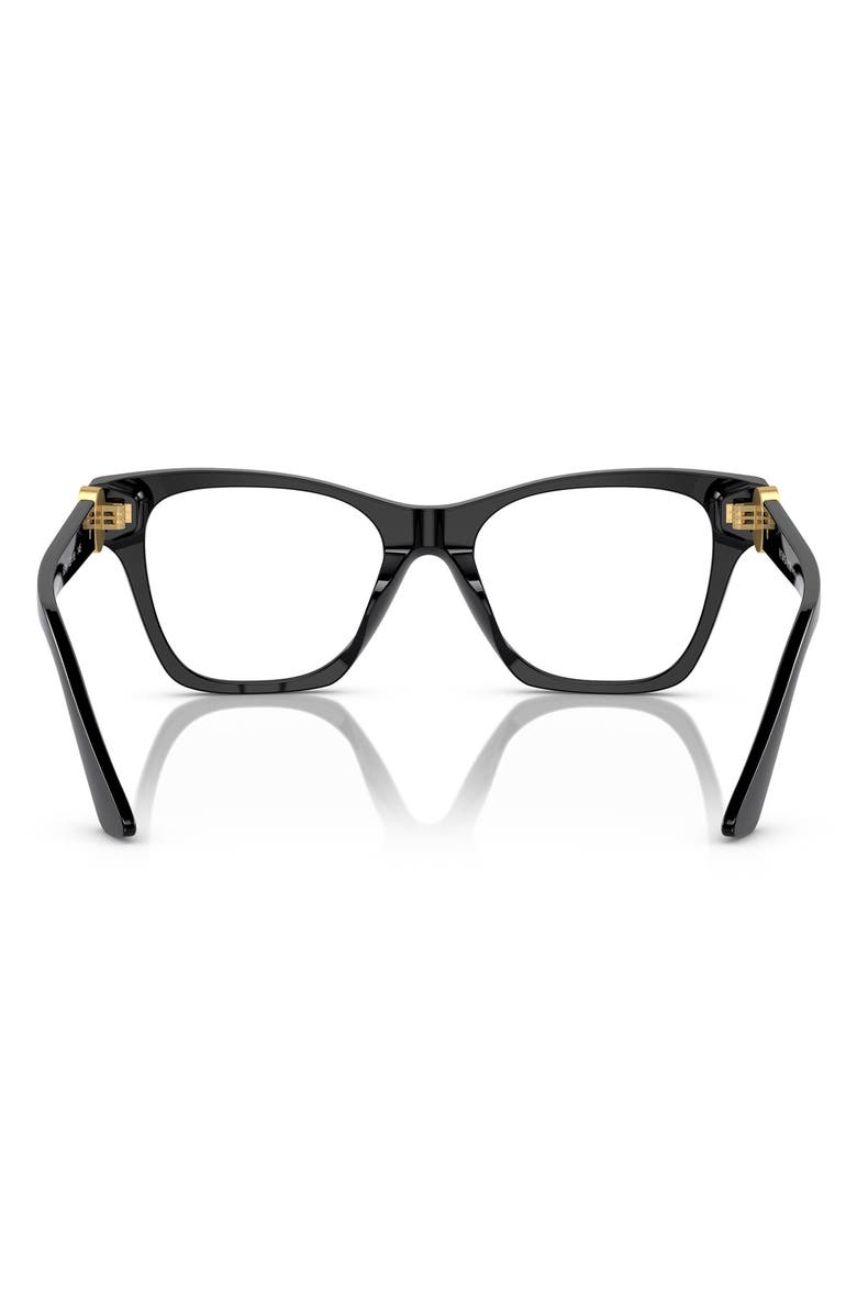 Versace 52mm Irregular Optical Glasses, Alternate, color, Black