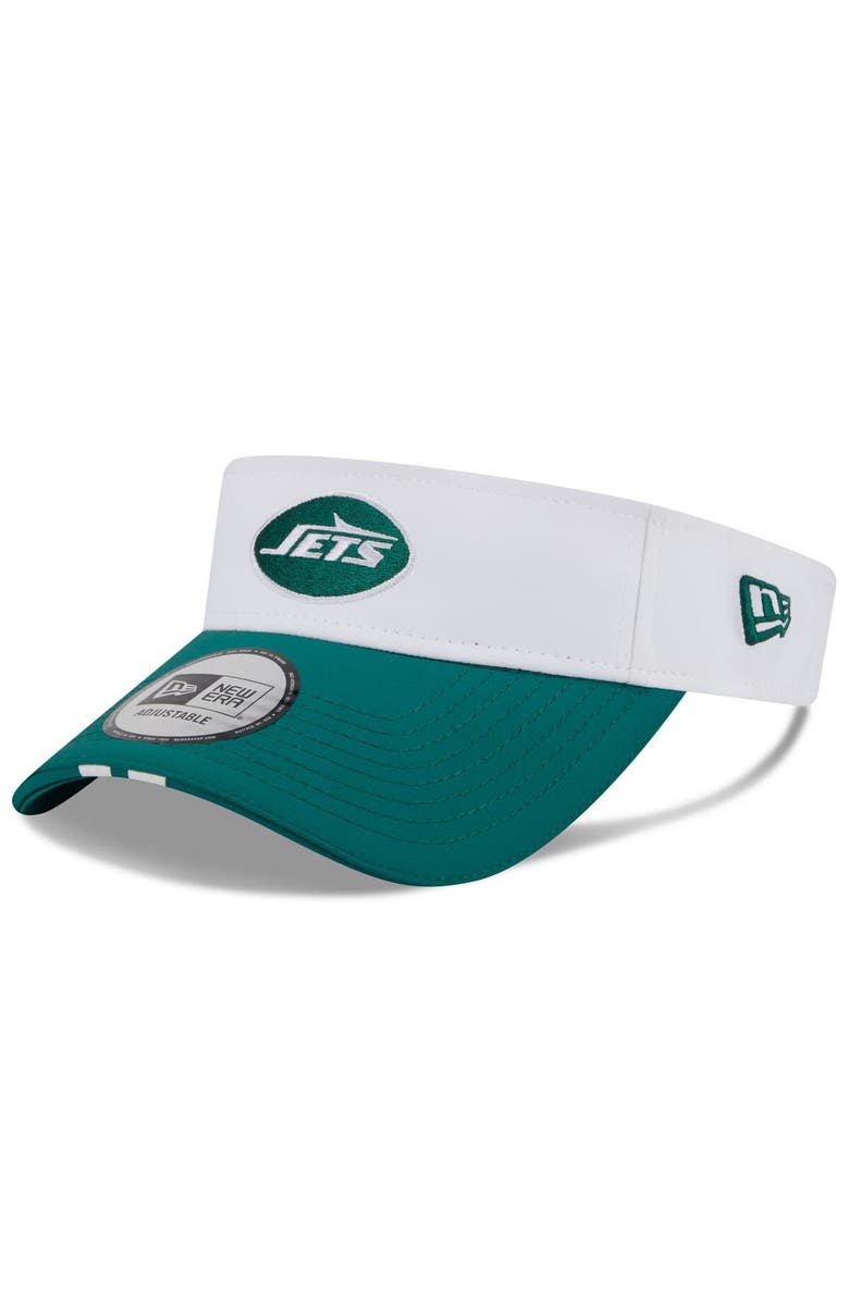 New Era Men's New Era White/Green New York Jets 2025 NFL Training Camp Adjustable Visor, Main, color, White
