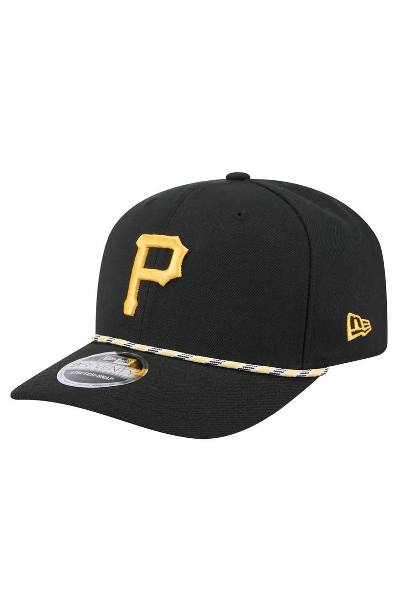New Era Men's New Era Black Pittsburgh Pirates Multi-Rope 9SEVENTY Stretch-Snap Hat, Main, color, Black