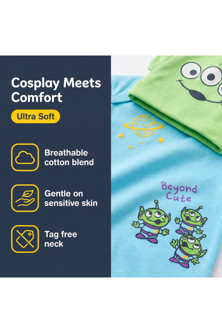Pixar 2-Piece Bodysuit and Hat Set, Alternate, color, Blue Green Alien