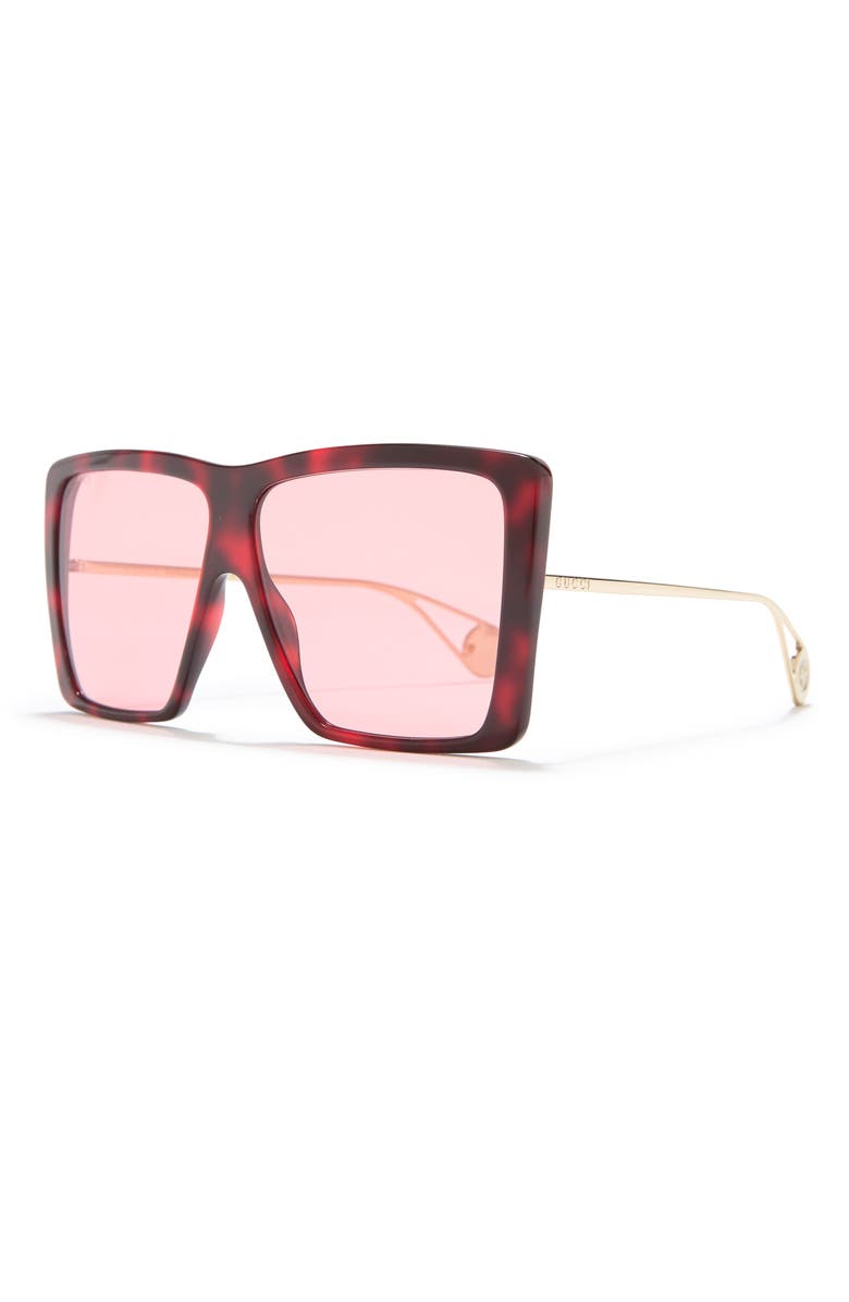 Gucci 61mm Square Sunglasses, Alternate, color, 