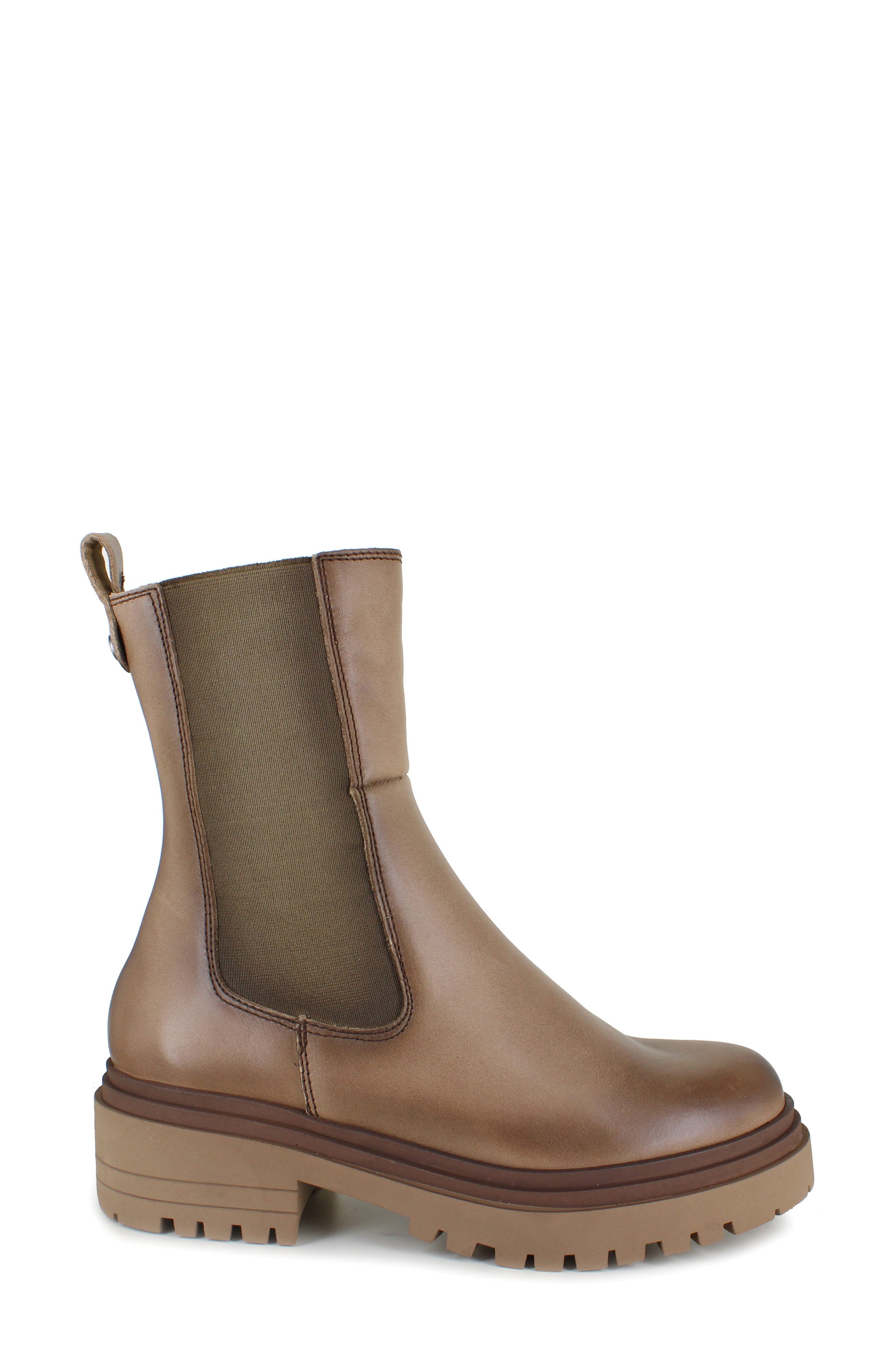 Rossie Water Resistant Chelsea Boot, Alternate, color, BROWN