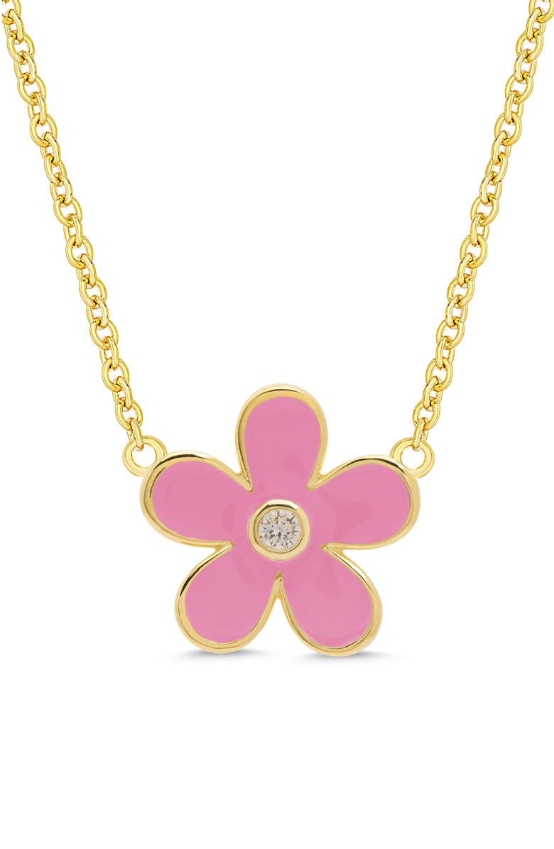 Lily Nily Kids' Floral Pendant Necklace, Main, color, Pink