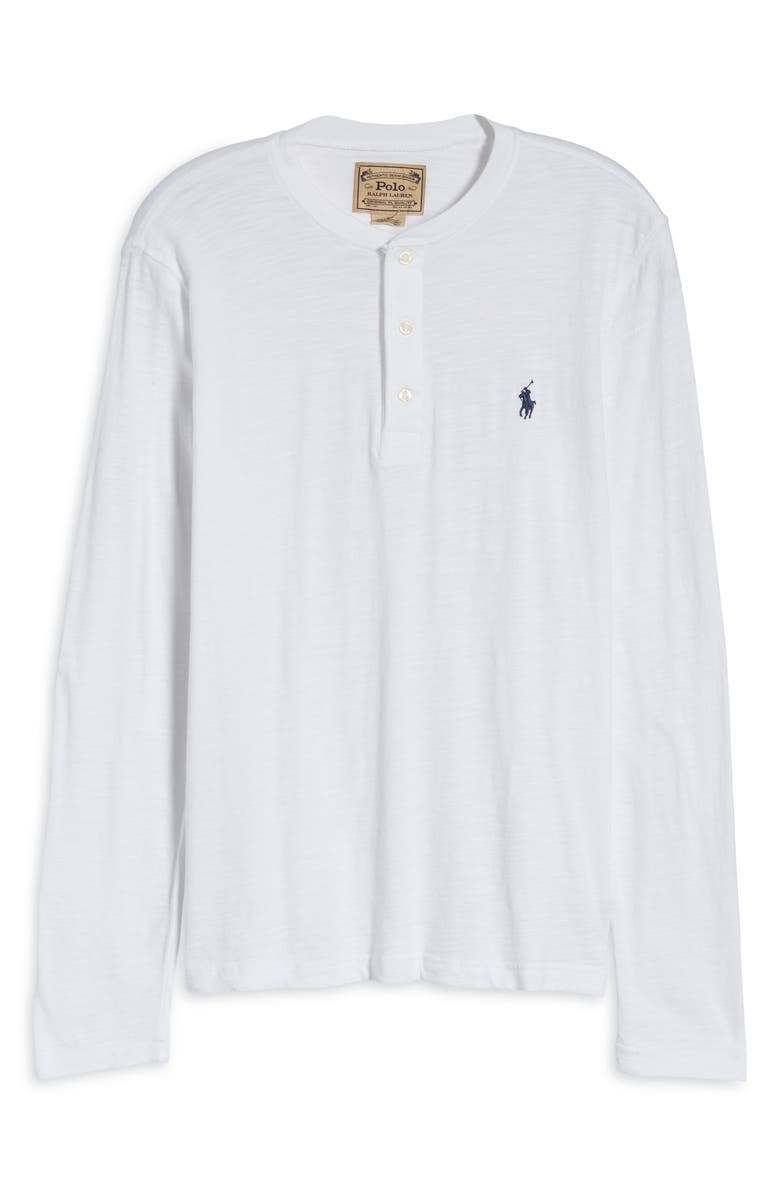 Polo Ralph Lauren Men's Long Sleeve Henley T-Shirt, Alternate, color, White