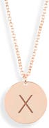 MESHMERISE Initial Disc Pendant Necklace