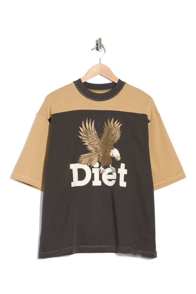 Eagle Yoke T-Shirt, Alternate, color, TAN/ VINTAGE BLACK