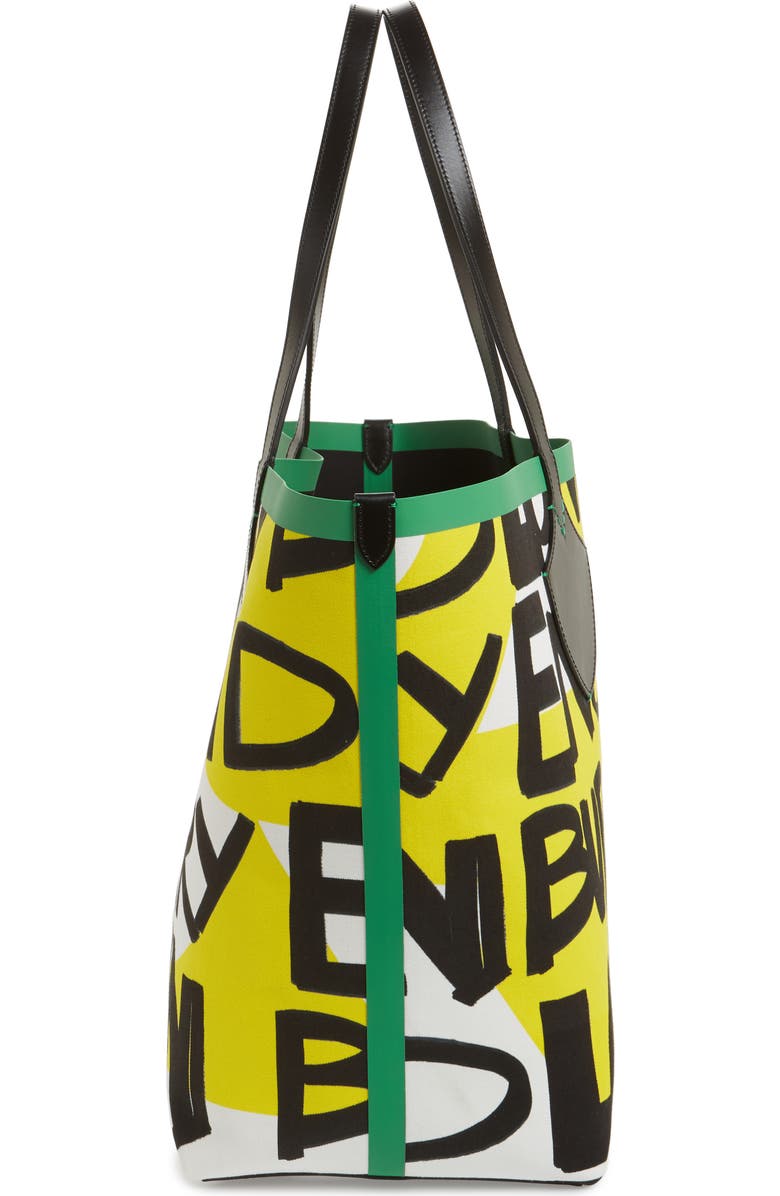 Burberry Giant Graffiti Print Reversible Tote, Alternate, color,