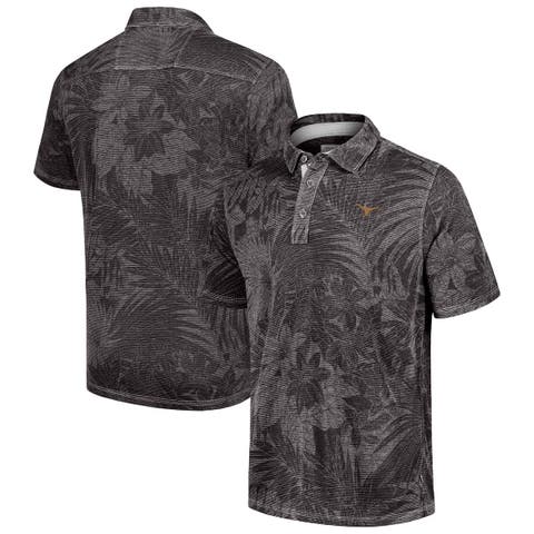 Men's Tommy Bahama  Black Texas Longhorns Sport Santiago Paradise Polo