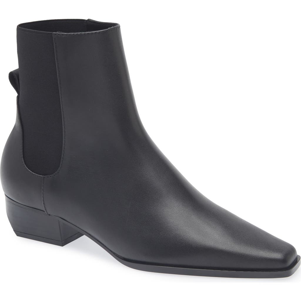 Mango Square Toe Bootie In Black