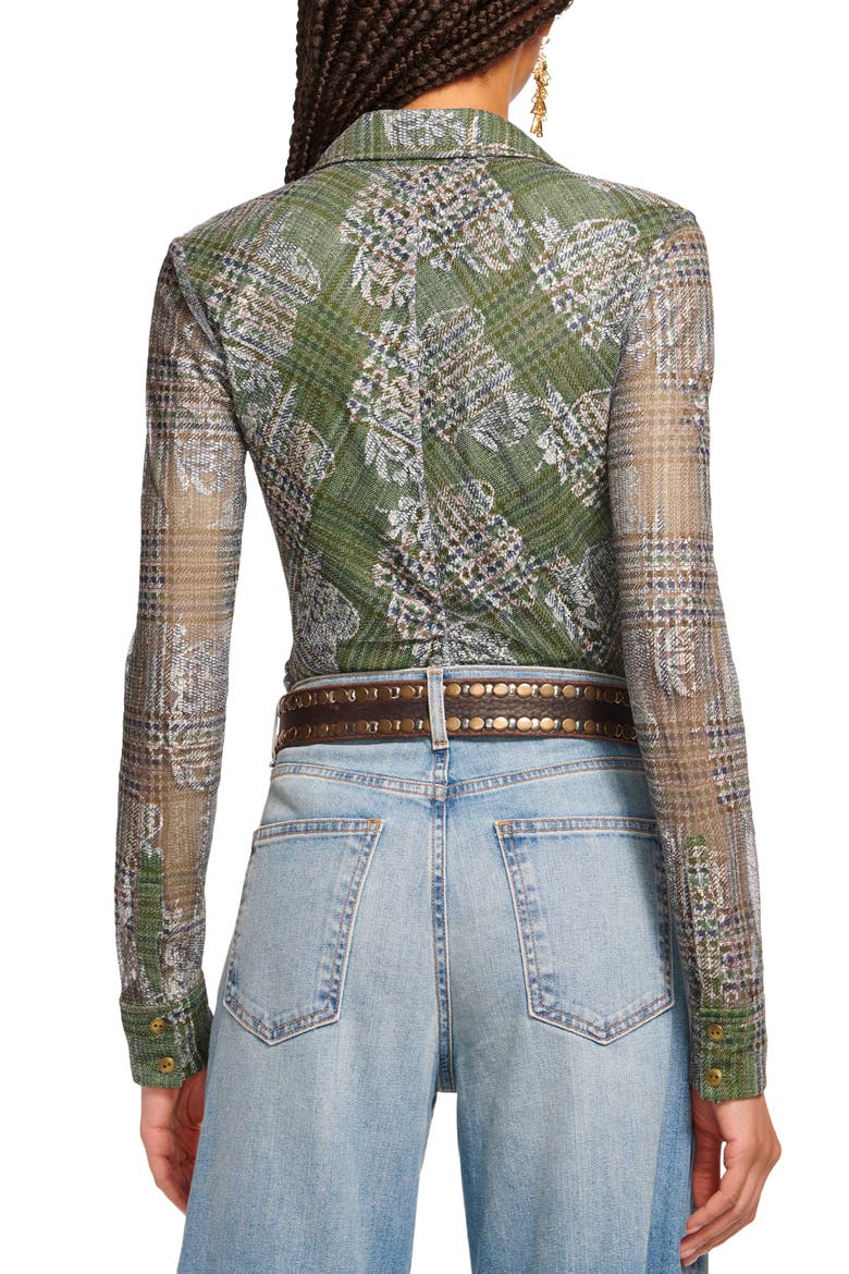 Hamilton Plaid Jacquard Button-Up Shirt, Alternate, color, DARK SAGE TARTAN