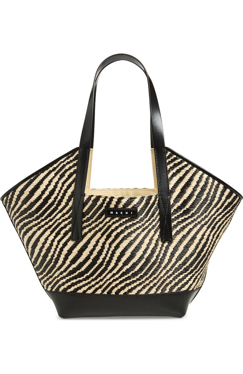 Marni Small Waves Tote, Main, color, 00N99 Black