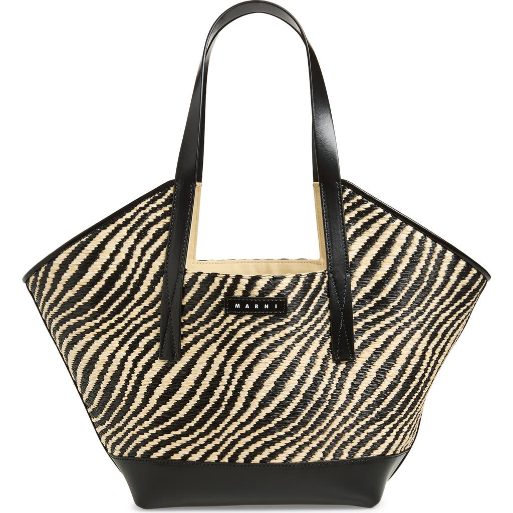 Marni Small Waves Tote in 00N99 Black at Nordstrom