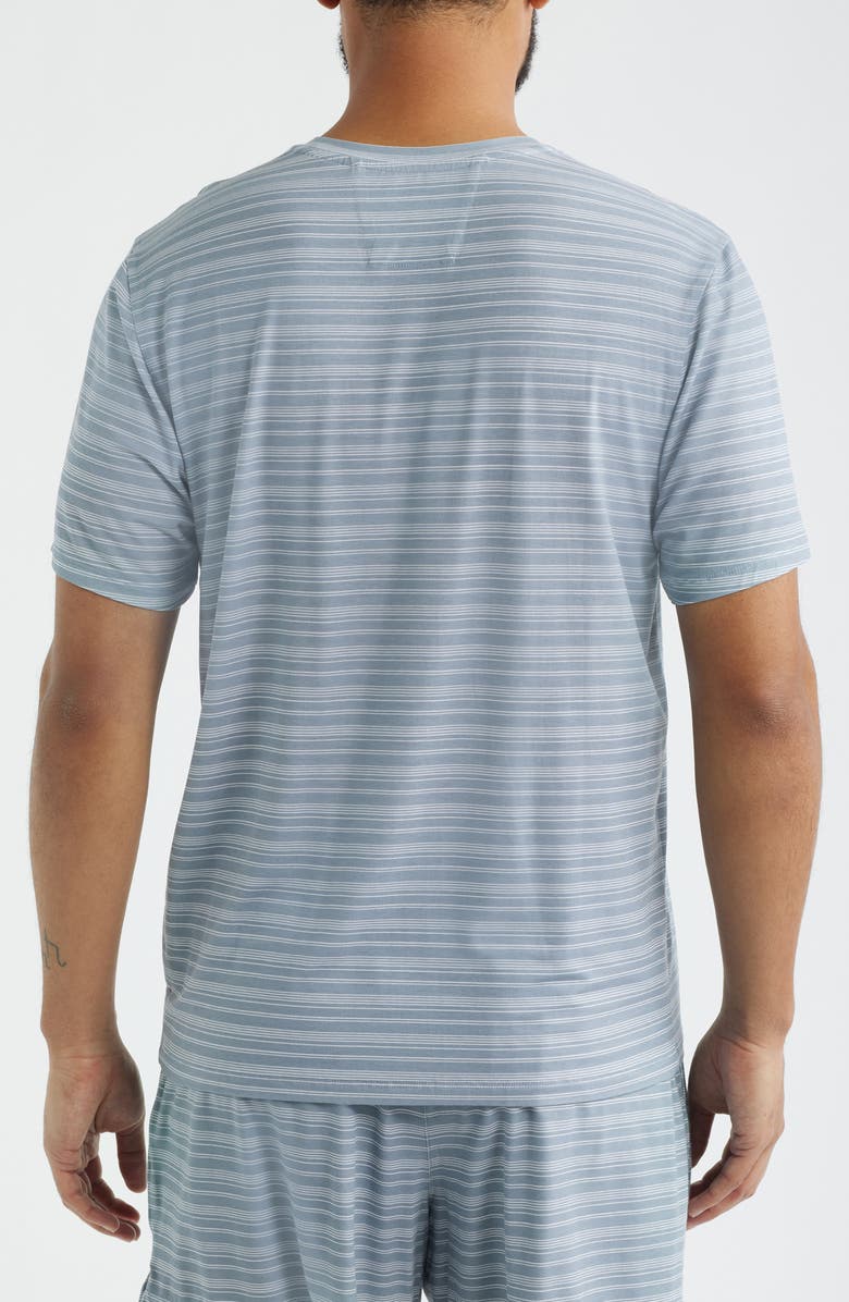 Daniel Buchler Stripe Modal Blend Pajama T-Shirt, Alternate, color, Air Force Blue Stripe