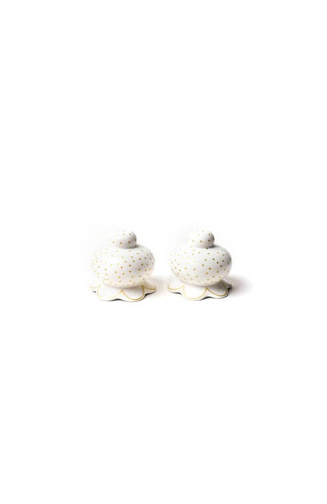 Deco Gold Scallop Salt and Pepper Shaker Set
