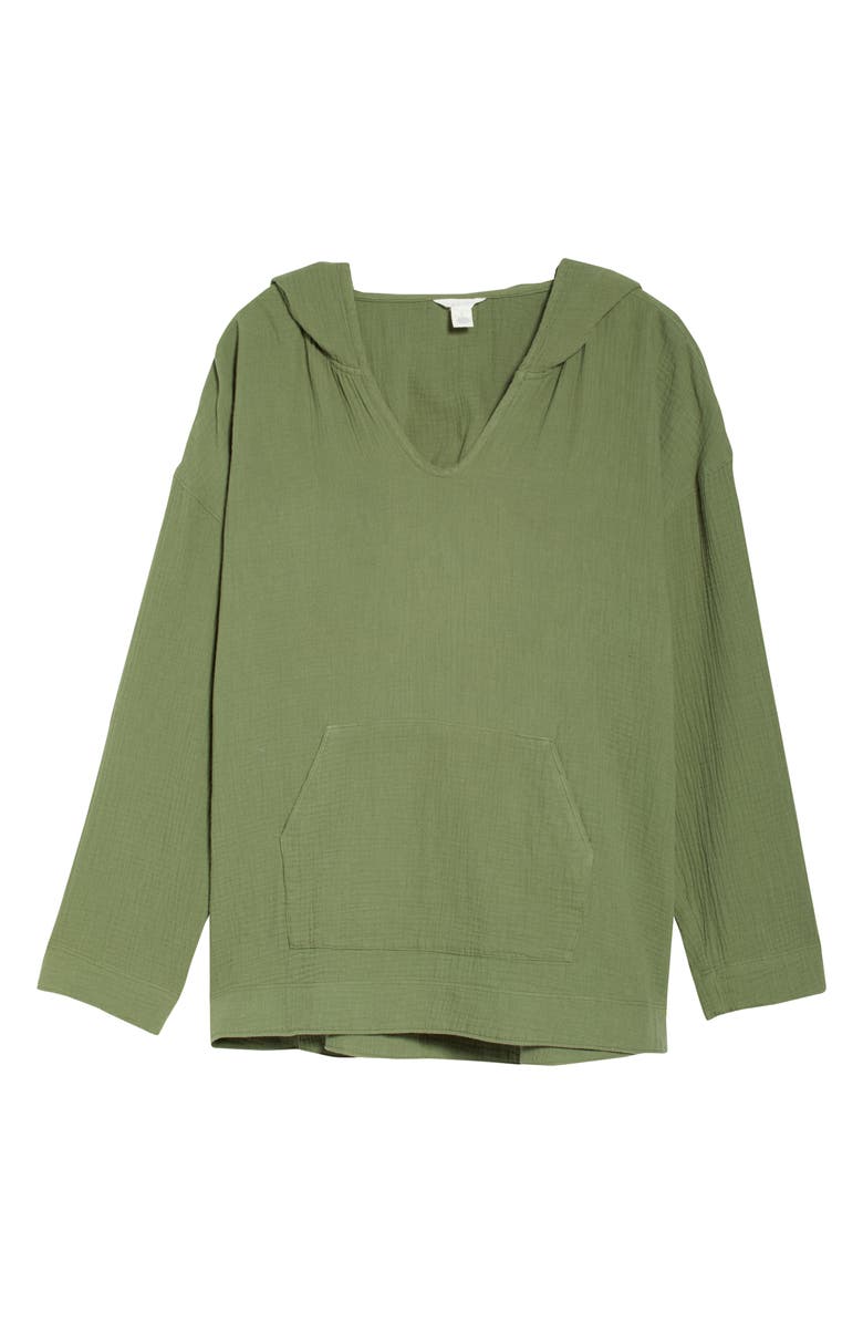 Caslon<sup>®</sup> Double Gauze Linen Blend Hoodie, Alternate, color,