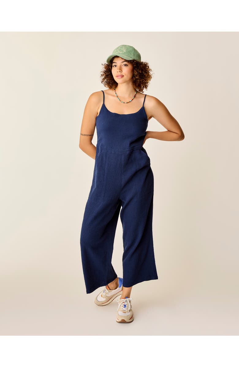 Carve Designs Knox Gauze Jumpsuit, Main, color, Navy