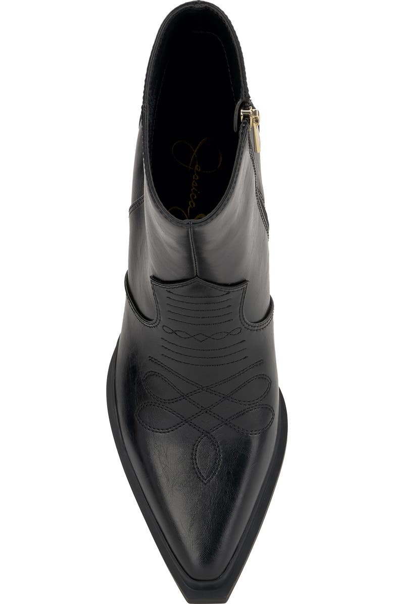 Jessica Simpson Helvona Pointed Toe Bootie, Alternate, color, Black