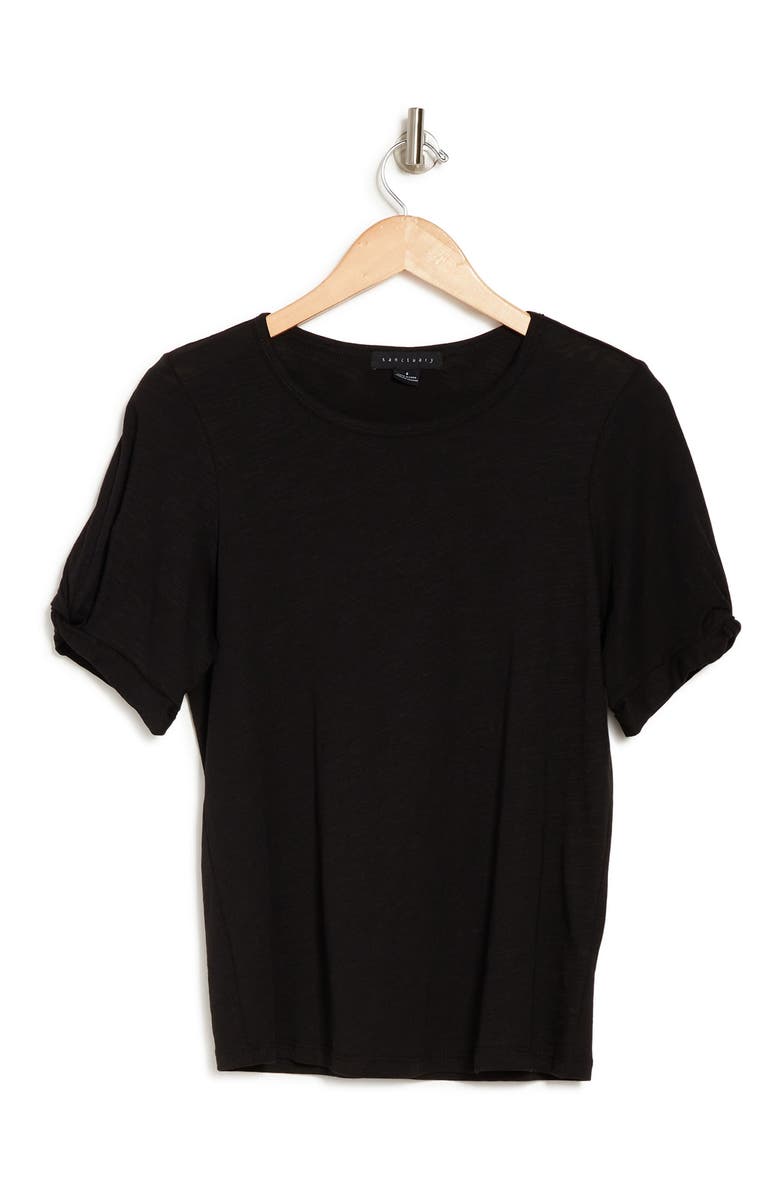 Sanctuary Twisted Sleeve Knit T-Shirt, Alternate, color, 
