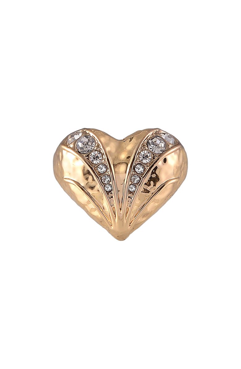 Rachel Roy Heart Cocktail Ring, Alternate, color, Gold
