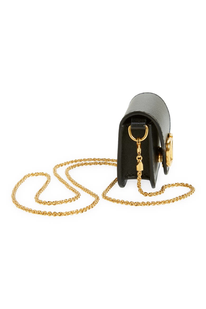 Locò Leather AirPods Case on a Chain, Alternate, color, 0NO NERO