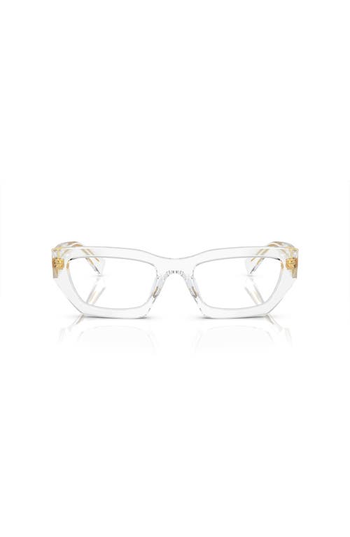 Miu Miu 53mm Irregular Optical Glasses In Neutral