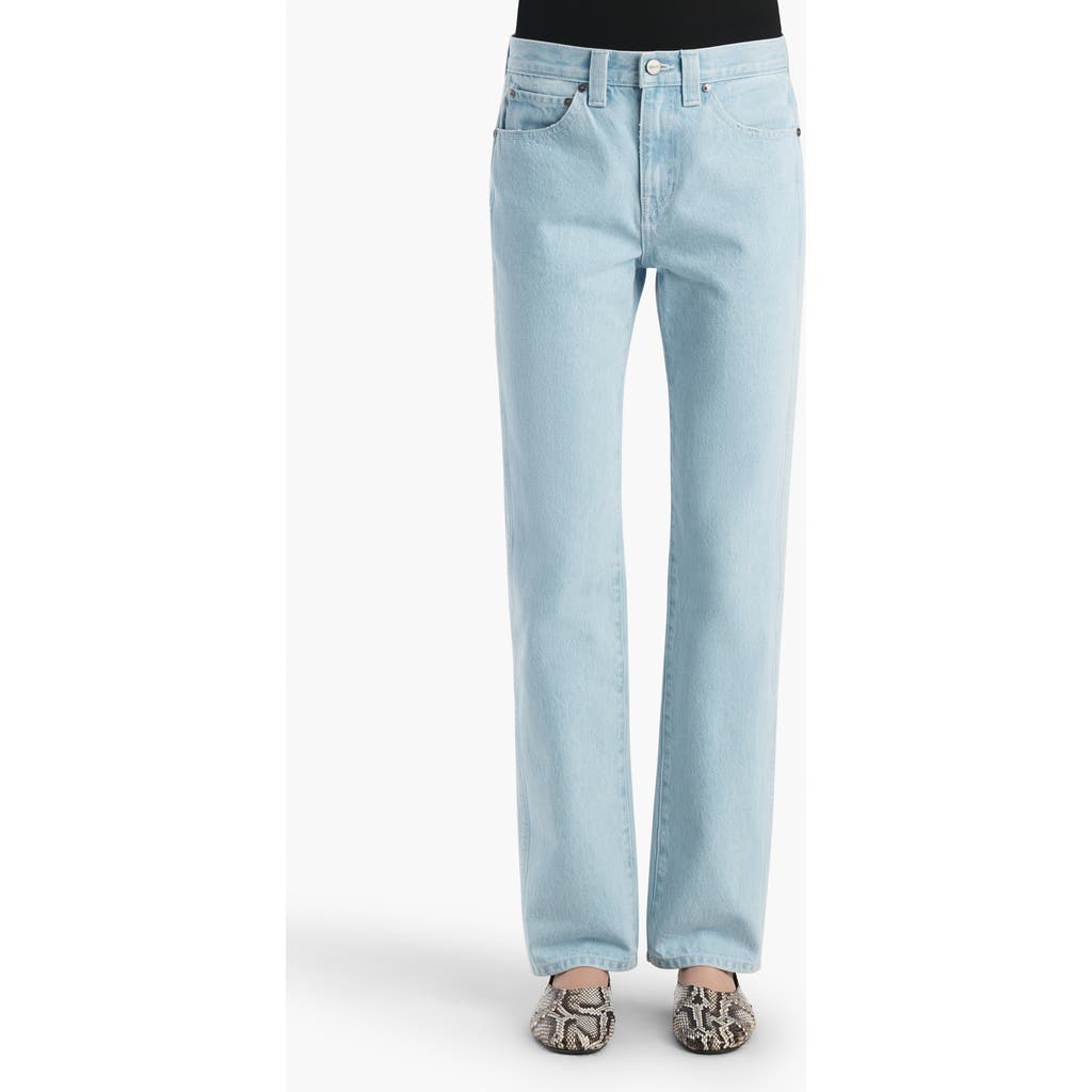 Khaite Farley Straight Leg Jeans In Blue
