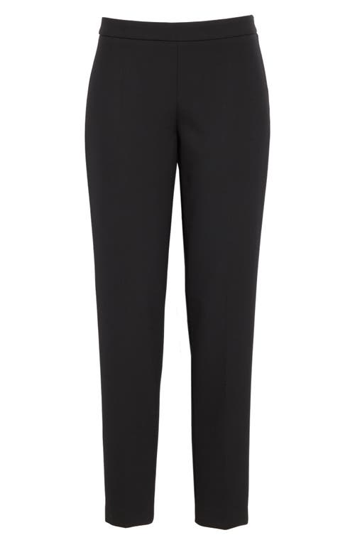 Hugo Boss Boss Tiluna Soft Stretch Side Zip Ponte Trousers In Black