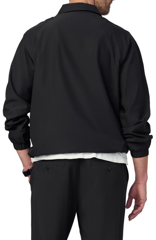 Joe's Water Resistant Nylon Coach's Jacket In Black