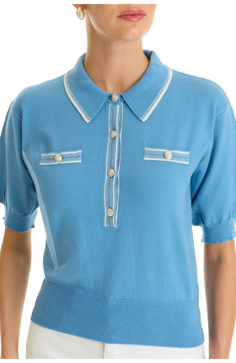 The Noli Shop Bobbi Polo Shirt, Alternate, color, Blue