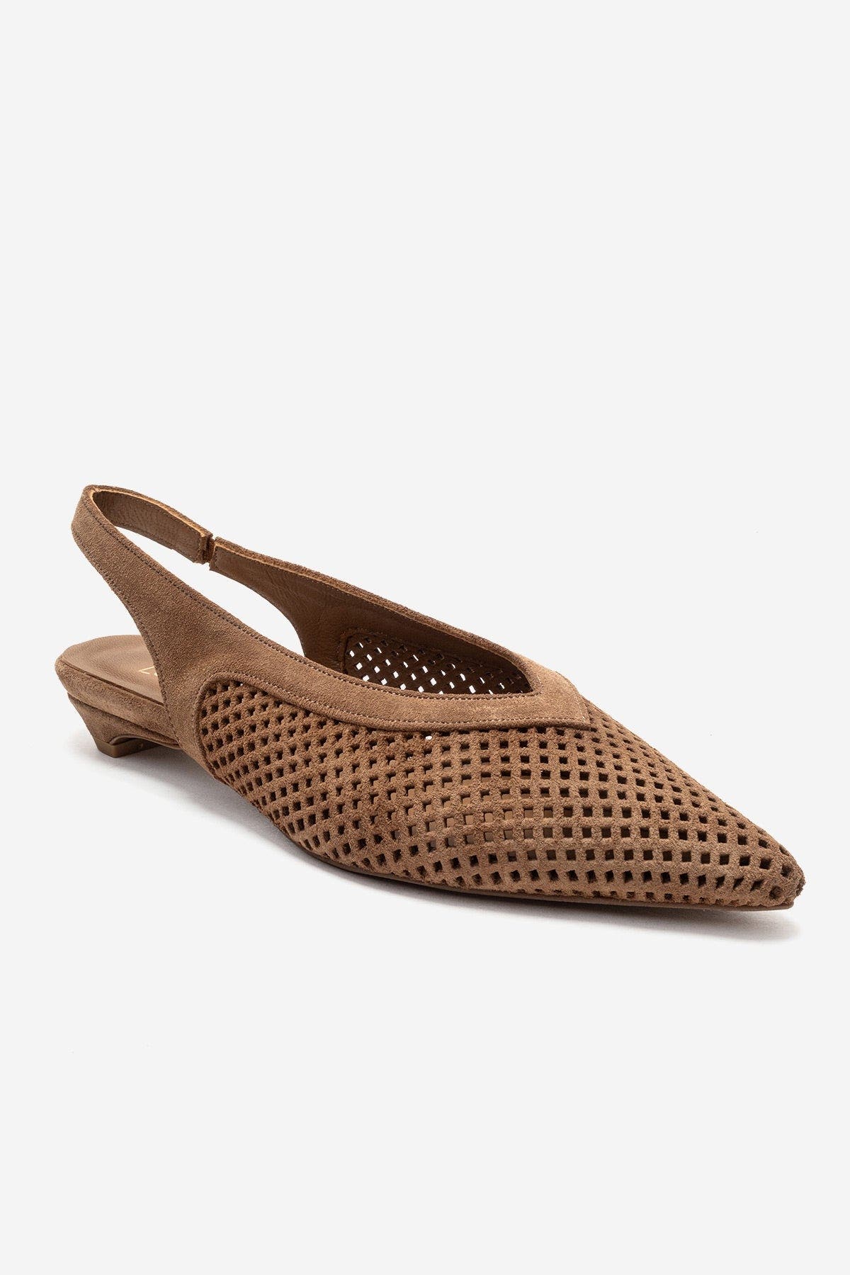 Forever & Always Shoes Lieve Leather Slingback Pump, Alternate, color, Cognac Suede