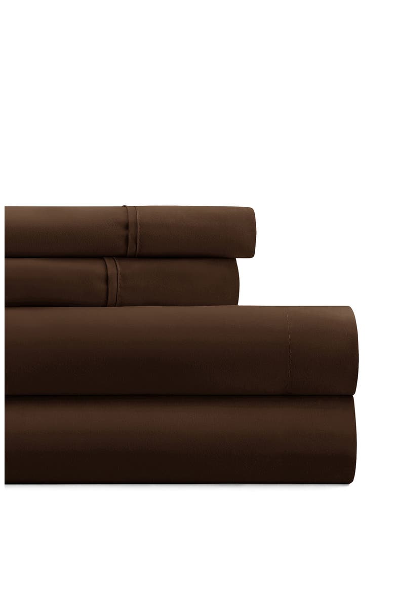 Premium Ultra Soft 4-Piece Bed Sheets Set, Alternate, color, CHOCOLATE