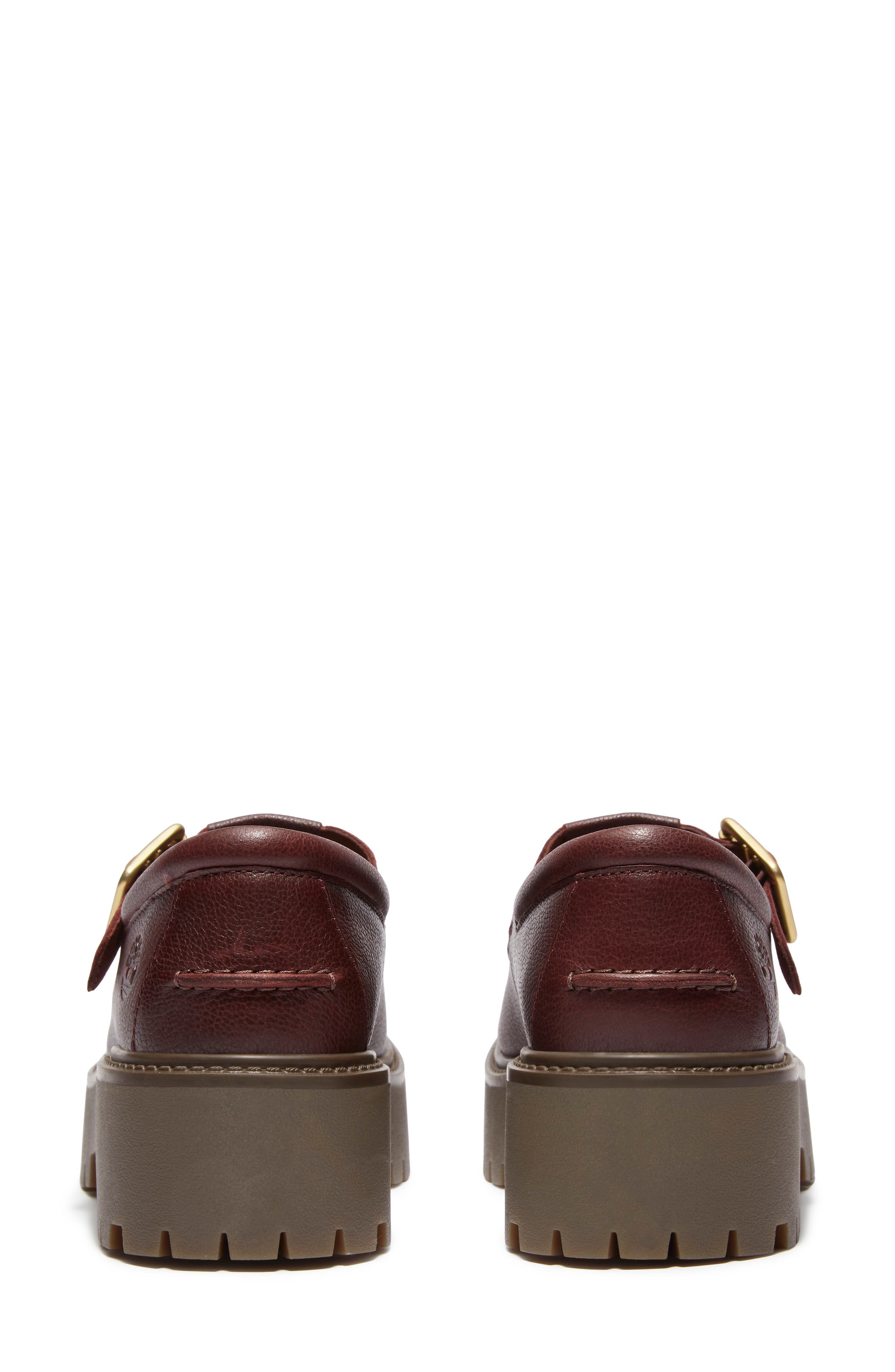 Stone Street Platform Buckle Loafer, Alternate, color, BURGUNDY FULL GRAIN