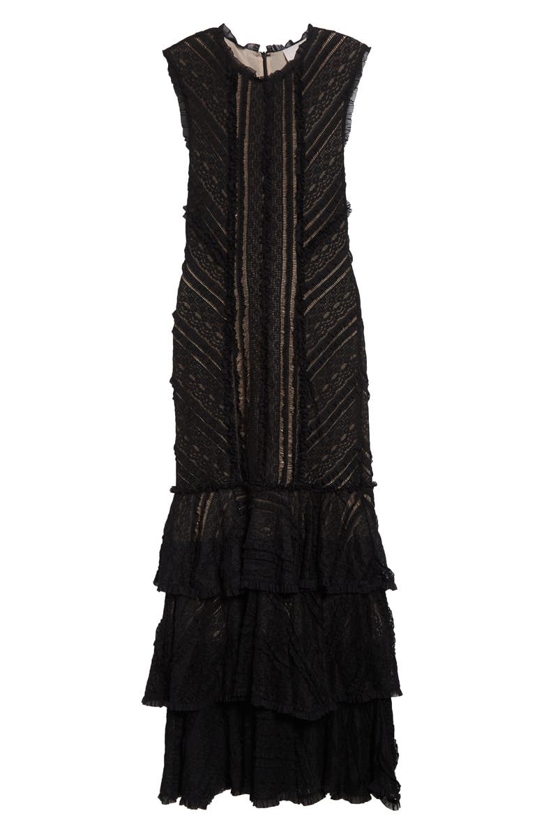 Cinq à Sept Maceio Stretch Lace Tiered Maxi Dress, Alternate, color,