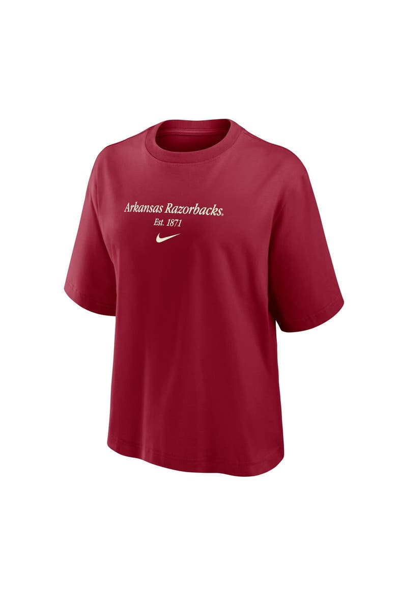 Women's Nike Cardinal Arkansas Razorbacks Boxy T-Shirt, Alternate, color, Cardinal