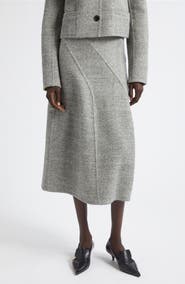 Proenza Schouler Gaelle Double Face Melange Midi Skirt